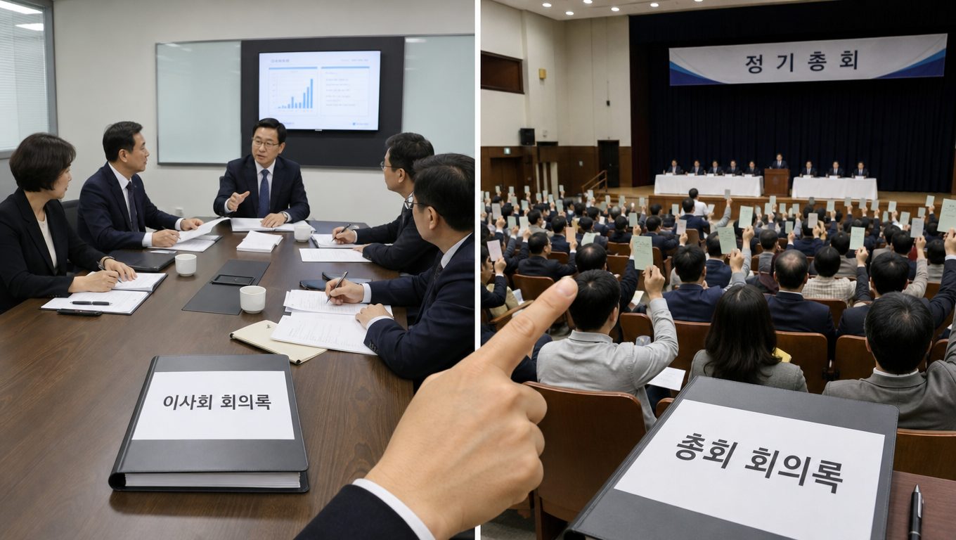 비영리단체 이사회 회의록과 총회 회의록 차이